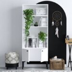 Βιβλιοθήκη Spica άσπρο μελαμίνη 60x30x175εκ ed3423 - Image 5