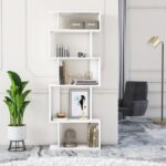 Βιβλιοθήκη Piramide άσπρο μελαμίνη 60x22x160εκ ed3427