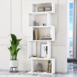 Βιβλιοθήκη Piramide άσπρο μελαμίνη 60x22x160εκ ed3427 - Image 4