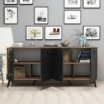 Μπουφέ Elite μαύρο καρυδί χρώμα 180x45x80cm ed342 - Image 4