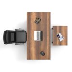 Σετ γραφείου Mine καρυδί ανθρακί μελαμίνη 180x90x73εκ ed3439 - Image 5