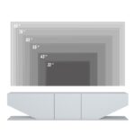 Έπιπλο τηλεόρασης Diamantino λευκό μοριοσανίδα με επικάλυψη μελαμίνης 180x30x40cm ed343 - Image 3