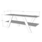 Έπιπλο τηλεόρασης Attraverso ανθρακί 120x33 1x45cm ed3459 - Image 2