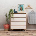 Συρταριέρα Suvera oak άσπρη μελαμίνη 70x40x86cm ed345