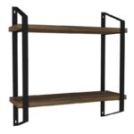 Ραφιέρα Arno καρυδί μαύρο μελαμίνη μεταλλικός σκελετός 45x14 5x47εκ ed3479 - Image 5