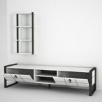 Έπιπλο tv Firma 184 5x34x45cm μελαμίνη μέταλλο ed3484 - Image 3