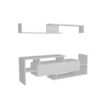 Έπιπλο τηλεόρασης Dream άσπρο 153 6x25x42cm ed3486 - Image 3