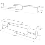 Έπιπλο τηλεόρασης Dream άσπρο 153 6x25x42cm ed3486 - Image 2