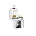 Ράφι τοίχου Octa άσπρη μελαμίνη 29 8x16 4x60cm ed3516 - Image 4