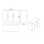 Σετ γραφείου Vol δρυς μαύρο μελαμίνη 140x60x73 8εκ ed3520 - Image 2