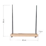 Ραφιέρα τοίχου Avra 40x50x13cm ξύλινη ed3521 - Image 5