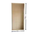 Καθρέφτης Nesta 62x130cm mdf ασημί ed3522 - Image 2