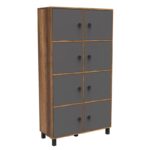 Ντουλ΄απι Mine καρυδί ανθρακί μελαμίνη 96x40x179 4εκ ed3529 - Image 4