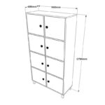 Ντουλ΄απι Mine καρυδί ανθρακί μελαμίνη 96x40x179 4εκ ed3529 - Image 3