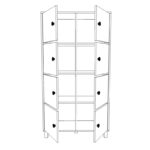 Ντουλ΄απι Mine καρυδί ανθρακί μελαμίνη 96x40x179 4εκ ed3529 - Image 2