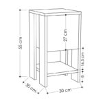 Κομοδίνο Vale ανθρακί oak 30x30x55cm ed353 - Image 2