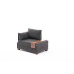 Πολυθρόνα Fly Left ανθρακί χρώμα 100x80x75cm ed3549 - Image 4