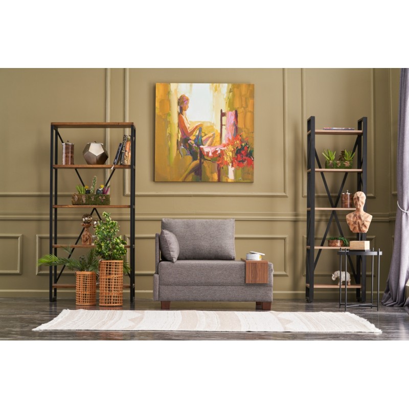 3550_0-800x800 Πολυθρόνα Fly Left καφέ χρώμα 100x80x75cm ed3550 - Image 1