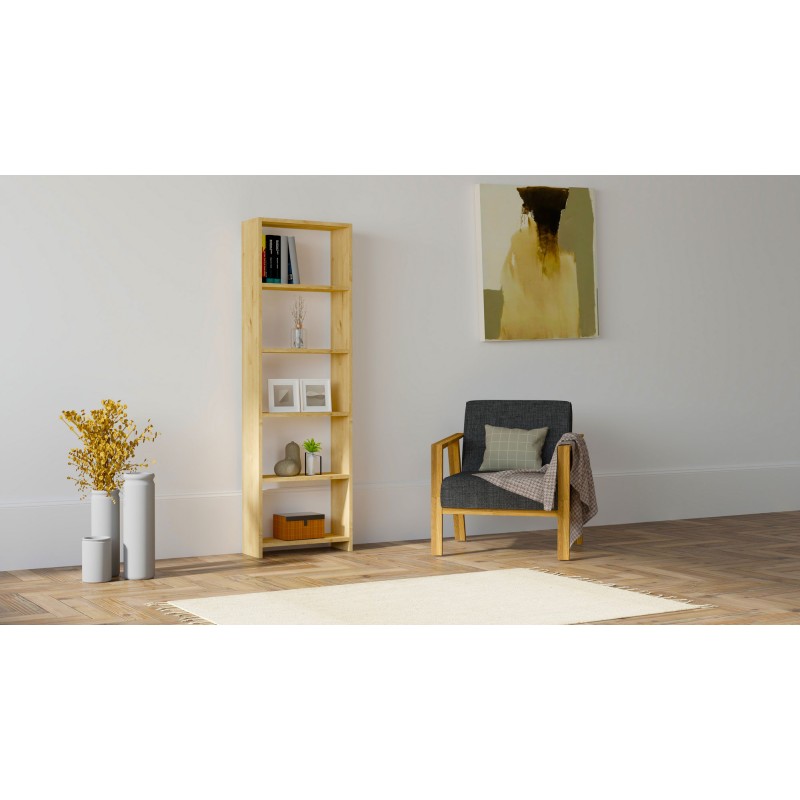 3553_0-800x800 Βιβλιοθήκη New δρυς μελαμίνη 160x19 6x50εκ ed3553 - Image 1