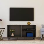 Έπιπλο tv Vent ανθρακί χρώμα μελαμίνη 100x35x54cm ed3555