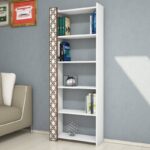 Βιβλιοθήκη City  άσπρη 64 6x24 2x170cm ed3556