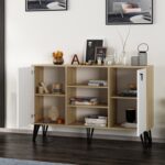 Μπουφέ Tono sapphire oak λευκό χρώμα μελαμίνη 140x40x96cm ed3557 - Image 5