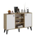 Μπουφέ Tono sapphire oak λευκό χρώμα μελαμίνη 140x40x96cm ed3557 - Image 4