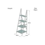 Ραφιέρα Passi καρυδί μαύρο μελαμίνη μεταλλικός σκελετός 50x44x150εκ ed3558 - Image 2