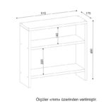 Βοηθητικό τραπέζι Voi άσπρη μελαμίνη 51x17 5x49cm ed3561 - Image 2