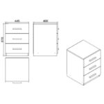 Συρτάρι γραφείου Vario καρυδί ανθρακί μελαμίνη 44 5x46 6x61 8εκ ed3563 - Image 2