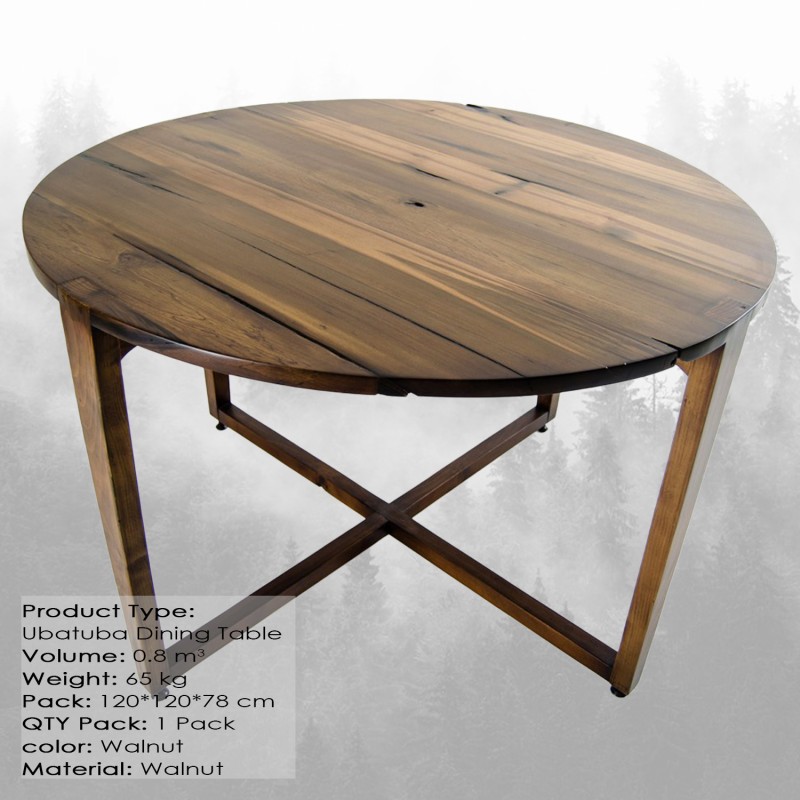 3580_0-800x800 Τραπεζαρία Ubatuba καφέ καρυδιά 120x76εκ ed3580 - Image 1