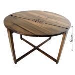 Τραπεζαρία Ubatuba καφέ καρυδιά 120x76εκ ed3580 - Image 4