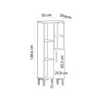 Ντουλάπι μπάνιου Leni άσπρη Sapphire Oak μελαμίνη 50x29 6x138 6cm ed3581 - Image 2