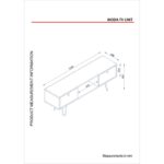 Έπιπλο tv Lasco λευκό χρώμα μελαμίνη 120x29 5x43 1cm ed3592 - Image 2