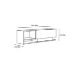 Έπιπλο τηλεόρασης Damela λευκό μοριοσανίδα με επικάλυψη μελαμίνης 120x31,8x35cm ed3597 - Image 2