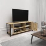 Έπιπλο τηλεόρασης Bond Felt χρώμα 120x30x54cm ed3603 - Image 4