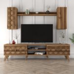 Έπιπλο τηλεόρασης Class καρυδί 180x35x44cm ed3606 - Image 4