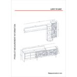 Σύνθετο τηλεόρασης Lenti άσπρο καρυδί μελαμίνη 181 8x31 3x61 4εκ ed3607 - Image 2