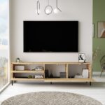 Έπιπλο TV Motivo χρώματος oak μαύρο 170 3x35 5x46 4cm ed360 - Image 5