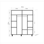Ντουλάπα ρούχων Trio 180x52x192cm μελαμίνη oak πράσινη ed3612 - Image 2