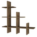 Ραφιέρα Juke καρυδί μελαμίνη 81 8x18x80εκ ed361 - Image 3