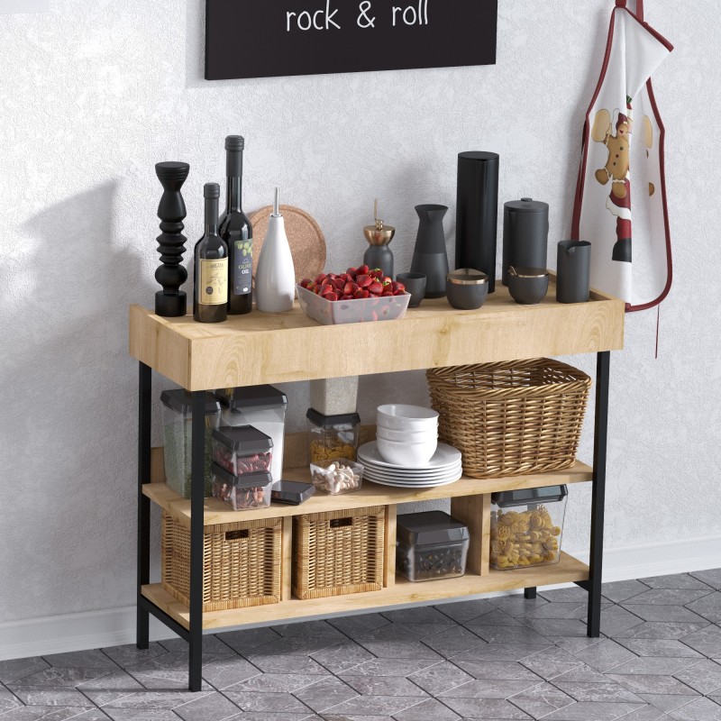 3630_0-800x800 Κονσόλα Alice oak μελαμίνη 103x35x82cm ed3630 - Image 1