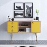 Κονσόλα Giallo μελαμίνη κίτρινη 120x40x80cm ed3632