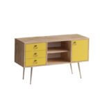 Κονσόλα Giallo μελαμίνη κίτρινη 120x40x80cm ed3632 - Image 3