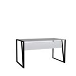 Γραφείο Lettera λευκό χρώμα μέταλλο 140x70x74cm ed3633 - Image 3