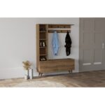 Έπιπλο εισόδου Hale καρυδί μελαμίνη 120x32x161 8εκ ed3635