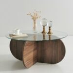Τραπεζάκι σαλονιού Bubble Walnut 75x75x35cm ed363 - Image 5