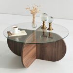 Τραπεζάκι σαλονιού Bubble Walnut 75x75x35cm ed363 - Image 4