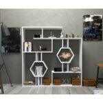 Βιβλιοθήκη Tamara άσπρο μελαμίνη 134x22x134εκ ed3647 - Image 3