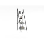 Ραφιέρα Passi άσπρο μαύρο μελαμίνη μεταλλικός σκελετός 50x44x150εκ ed3662 - Image 3